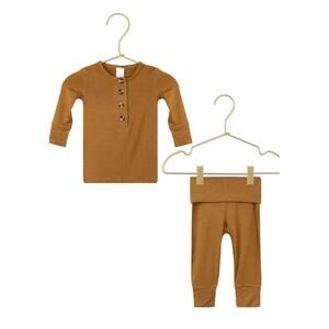 Lou Lou & Company “OWEN” Top + Bottom Set 0-3 Mo (Retired Print)